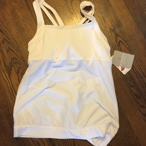 Athlete white top